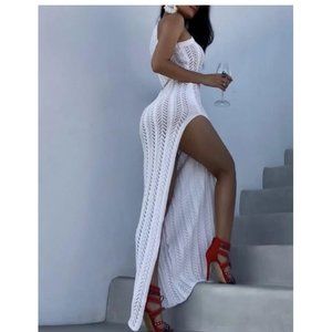 brand new knit dress with sexy split